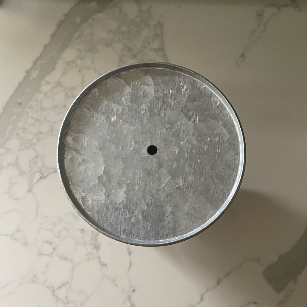 Galvanized Metal Milk Can Trio with Stand - Picture 7 of 13